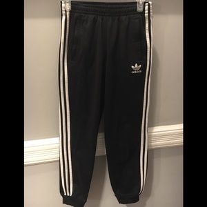 Adidas track pants youth size M; zippered pockets